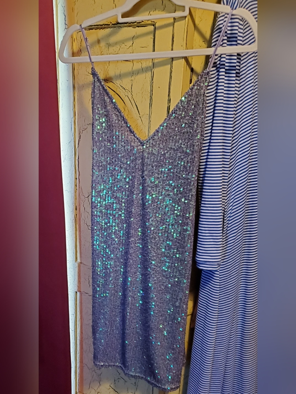 Victoria's Secret Iridescent Sequin Slip Dress XL - Picture 5 of 15